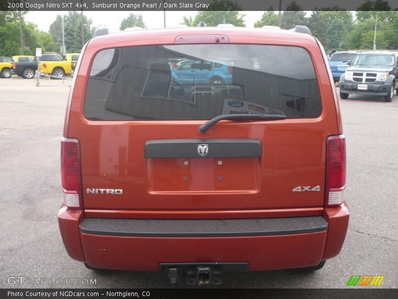 Sunburst Orange Pearl / Dark Slate Gray 2008 Dodge Nitro SXT 4x4