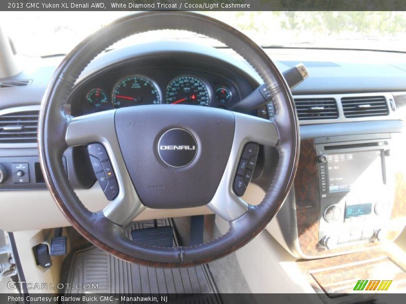 White Diamond Tricoat / Cocoa/Light Cashmere 2013 GMC Yukon XL Denali AWD