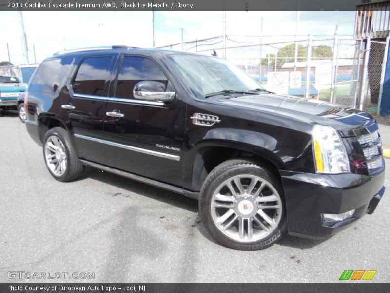 Black Ice Metallic / Ebony 2013 Cadillac Escalade Premium AWD