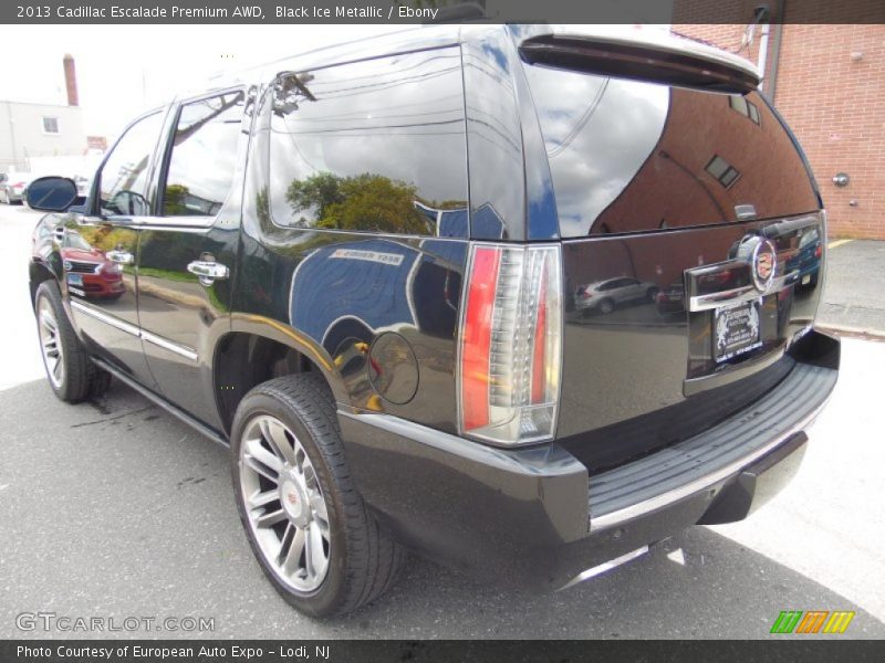 Black Ice Metallic / Ebony 2013 Cadillac Escalade Premium AWD