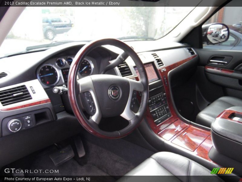 Black Ice Metallic / Ebony 2013 Cadillac Escalade Premium AWD