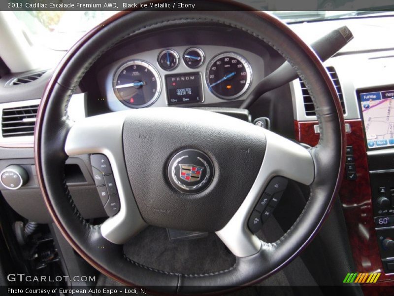 Black Ice Metallic / Ebony 2013 Cadillac Escalade Premium AWD