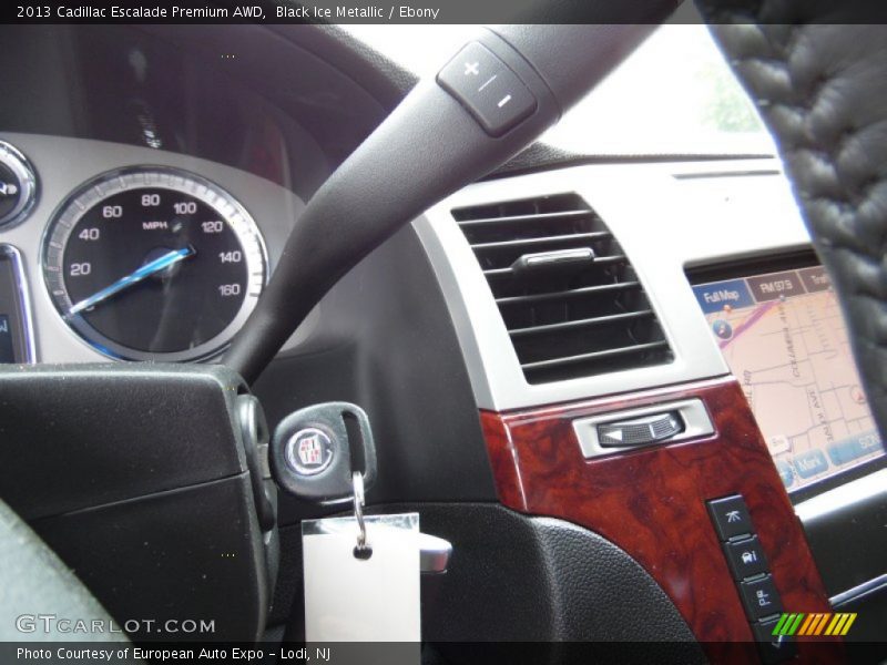 Black Ice Metallic / Ebony 2013 Cadillac Escalade Premium AWD