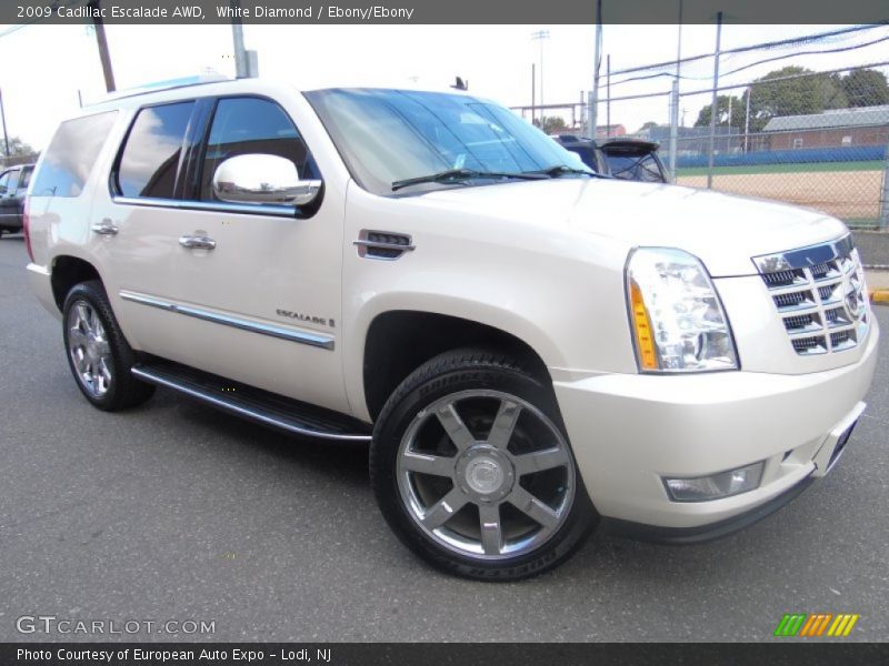 White Diamond / Ebony/Ebony 2009 Cadillac Escalade AWD