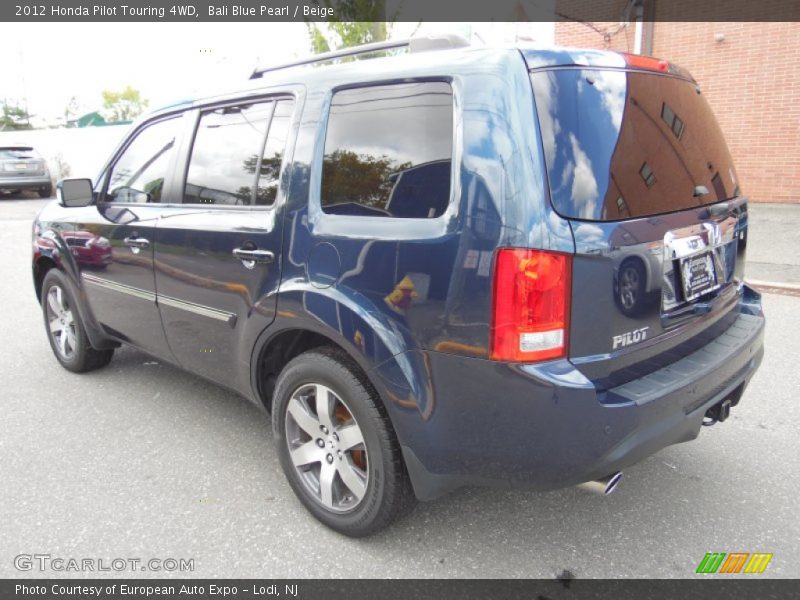 Bali Blue Pearl / Beige 2012 Honda Pilot Touring 4WD