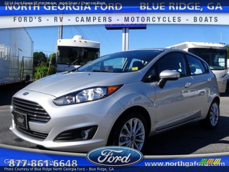 Ingot Silver / Charcoal Black 2014 Ford Fiesta SE Hatchback