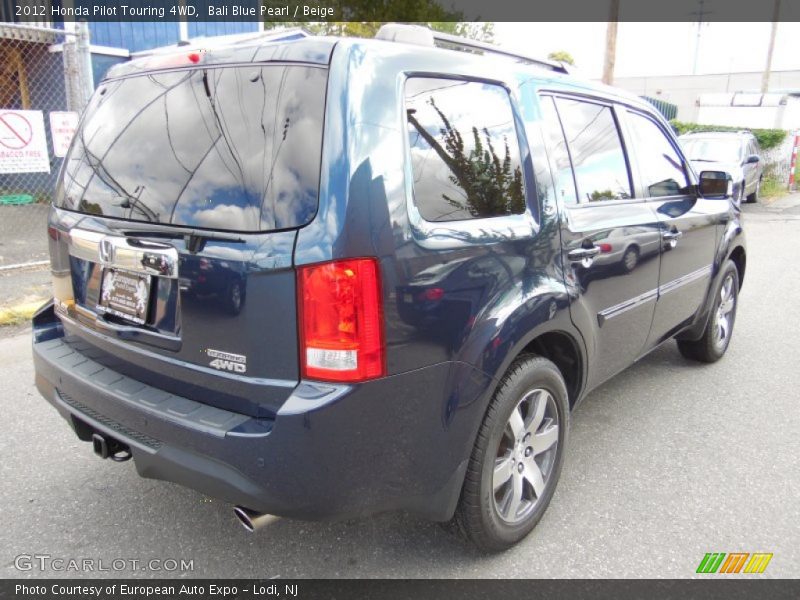 Bali Blue Pearl / Beige 2012 Honda Pilot Touring 4WD