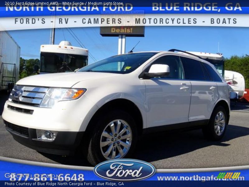 White Suede / Medium Light Stone 2010 Ford Edge Limited AWD