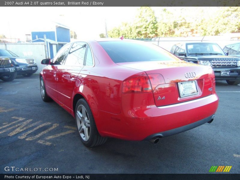 Brilliant Red / Ebony 2007 Audi A4 2.0T quattro Sedan
