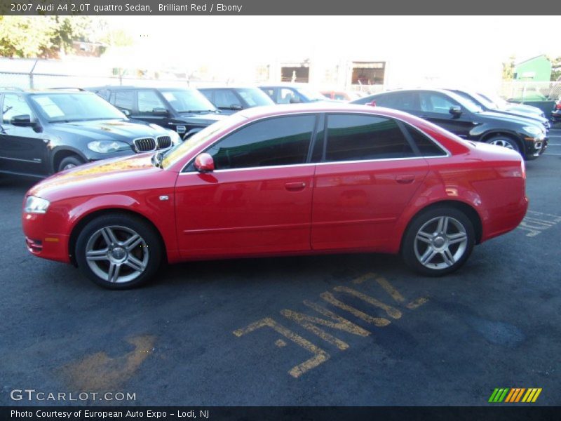 Brilliant Red / Ebony 2007 Audi A4 2.0T quattro Sedan