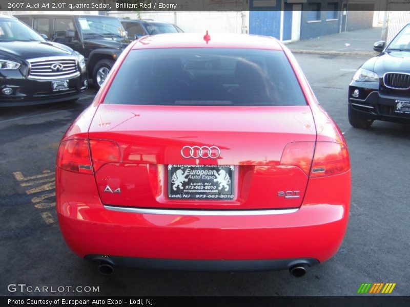 Brilliant Red / Ebony 2007 Audi A4 2.0T quattro Sedan