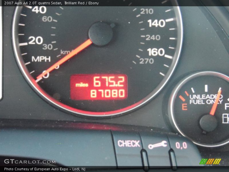 Brilliant Red / Ebony 2007 Audi A4 2.0T quattro Sedan