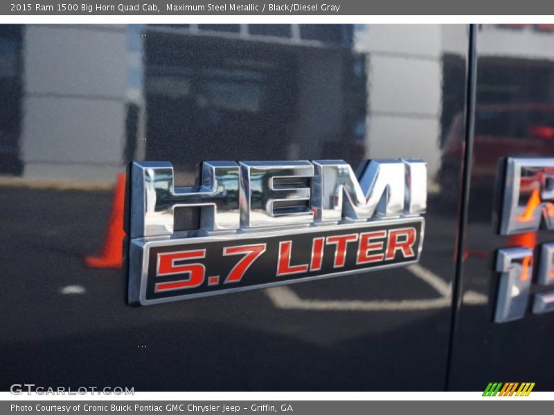 Maximum Steel Metallic / Black/Diesel Gray 2015 Ram 1500 Big Horn Quad Cab