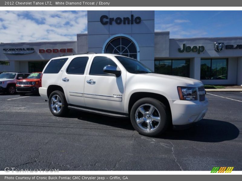 White Diamond Tricoat / Ebony 2012 Chevrolet Tahoe LTZ
