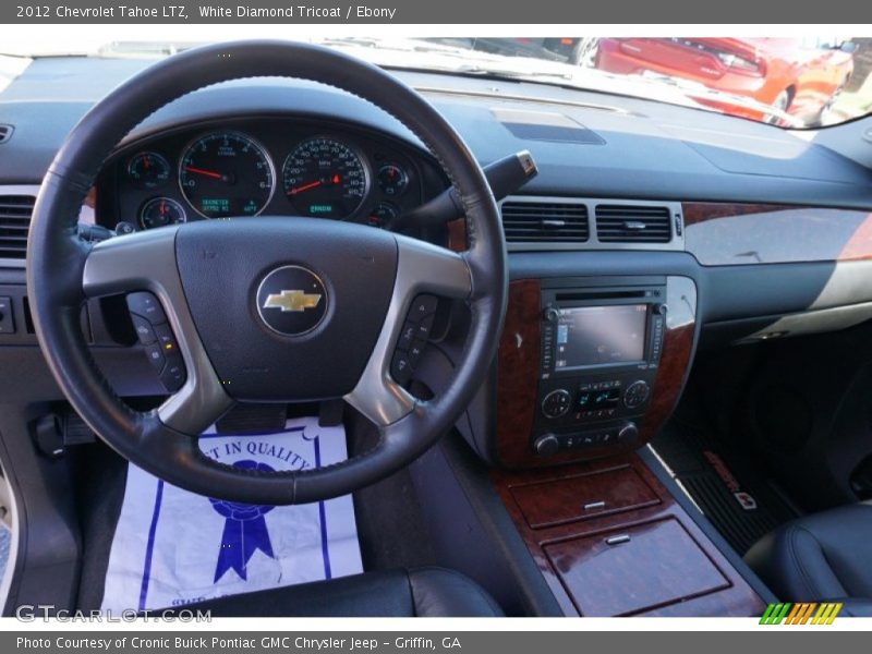 White Diamond Tricoat / Ebony 2012 Chevrolet Tahoe LTZ