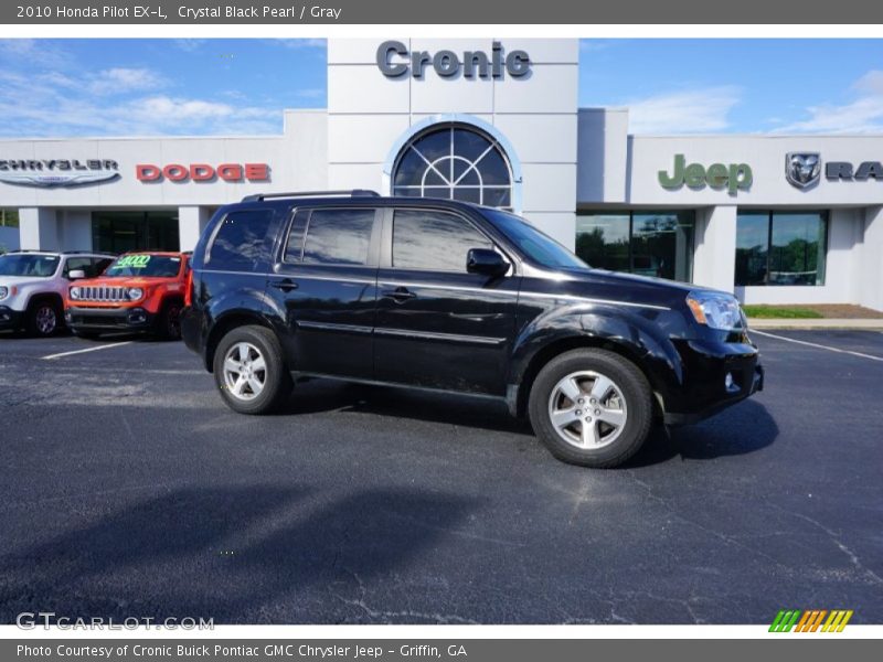 Crystal Black Pearl / Gray 2010 Honda Pilot EX-L