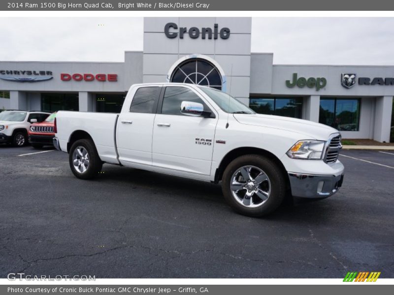 Bright White / Black/Diesel Gray 2014 Ram 1500 Big Horn Quad Cab