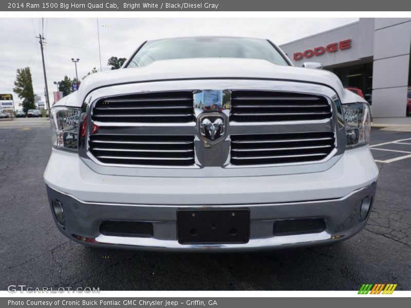 Bright White / Black/Diesel Gray 2014 Ram 1500 Big Horn Quad Cab