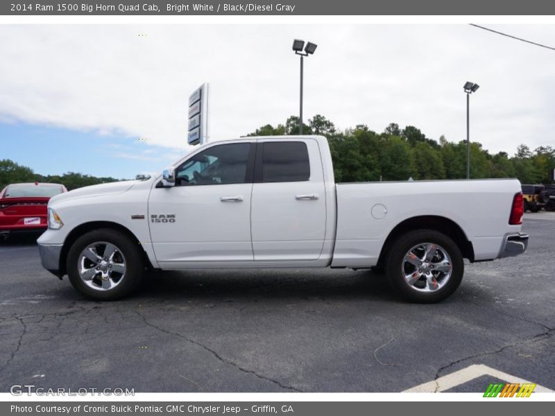 Bright White / Black/Diesel Gray 2014 Ram 1500 Big Horn Quad Cab