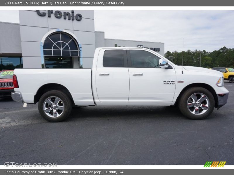 Bright White / Black/Diesel Gray 2014 Ram 1500 Big Horn Quad Cab
