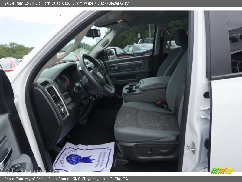 Bright White / Black/Diesel Gray 2014 Ram 1500 Big Horn Quad Cab