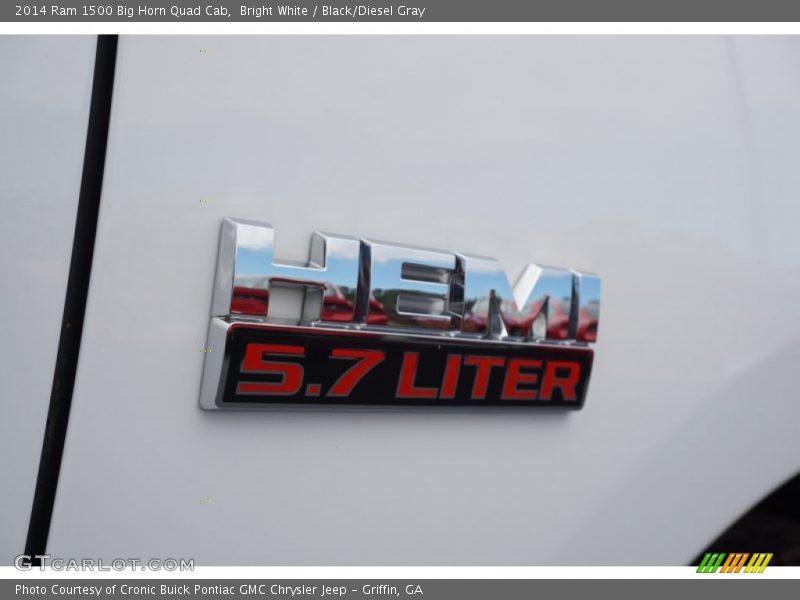 Bright White / Black/Diesel Gray 2014 Ram 1500 Big Horn Quad Cab