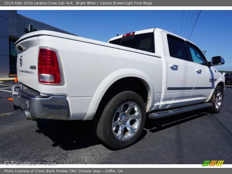 Bright White / Canyon Brown/Light Frost Beige 2014 Ram 1500 Laramie Crew Cab 4x4