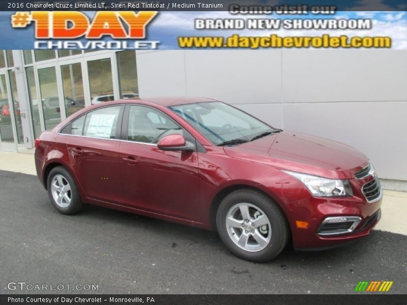 Siren Red Tintcoat / Medium Titanium 2016 Chevrolet Cruze Limited LT