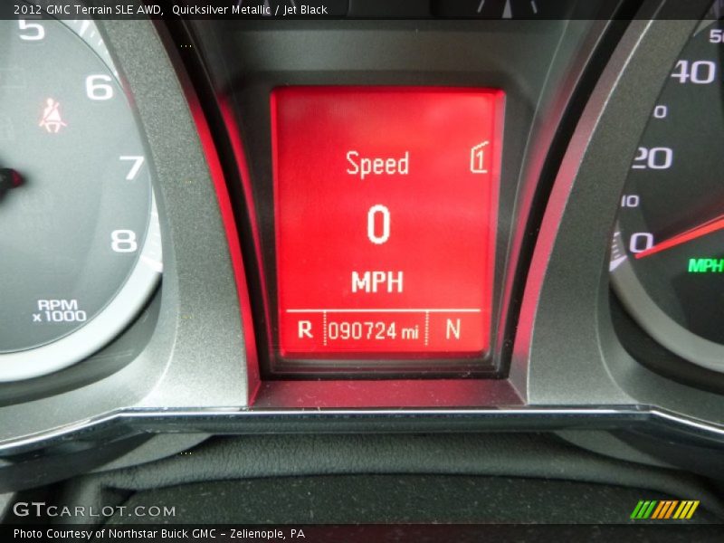 Quicksilver Metallic / Jet Black 2012 GMC Terrain SLE AWD
