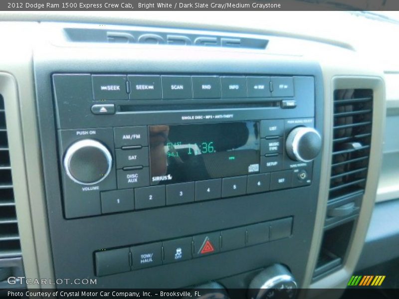 Bright White / Dark Slate Gray/Medium Graystone 2012 Dodge Ram 1500 Express Crew Cab
