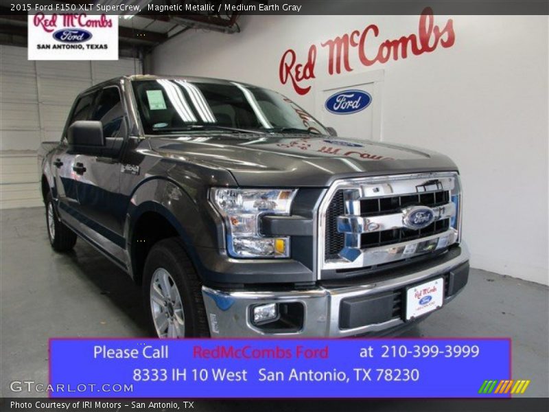 Magnetic Metallic / Medium Earth Gray 2015 Ford F150 XLT SuperCrew