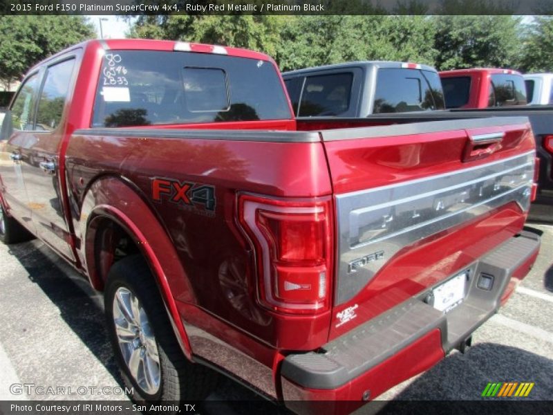 Ruby Red Metallic / Platinum Black 2015 Ford F150 Platinum SuperCrew 4x4