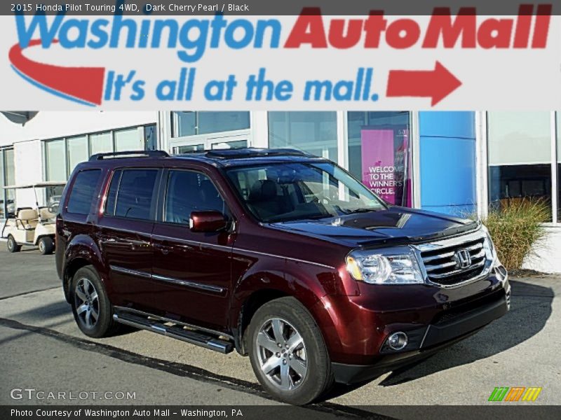 Dark Cherry Pearl / Black 2015 Honda Pilot Touring 4WD