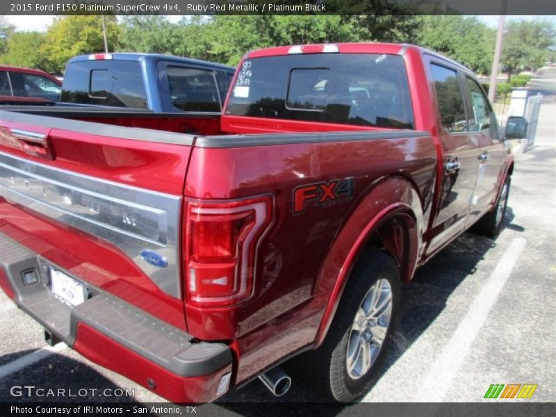 Ruby Red Metallic / Platinum Black 2015 Ford F150 Platinum SuperCrew 4x4