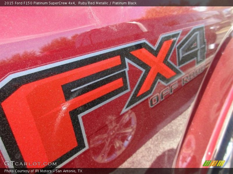 Ruby Red Metallic / Platinum Black 2015 Ford F150 Platinum SuperCrew 4x4