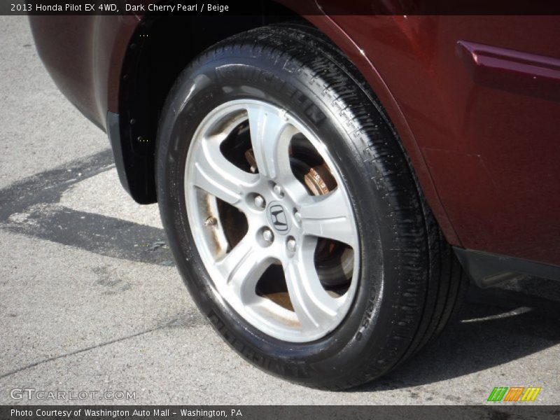 Dark Cherry Pearl / Beige 2013 Honda Pilot EX 4WD
