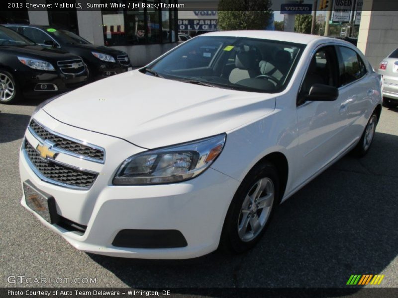 Summit White / Jet Black/Titanium 2013 Chevrolet Malibu LS