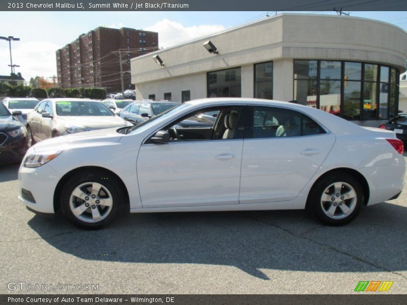 Summit White / Jet Black/Titanium 2013 Chevrolet Malibu LS