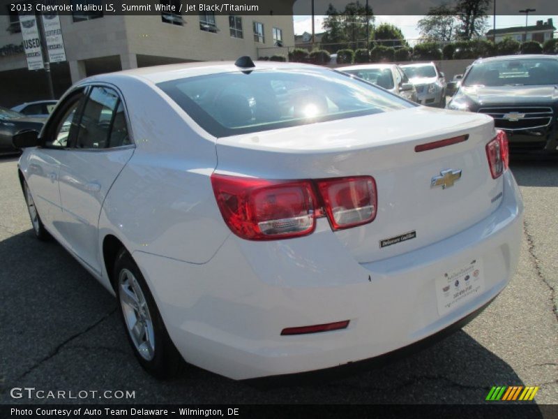 Summit White / Jet Black/Titanium 2013 Chevrolet Malibu LS