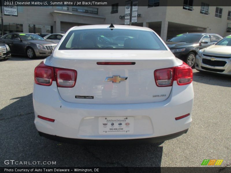 Summit White / Jet Black/Titanium 2013 Chevrolet Malibu LS