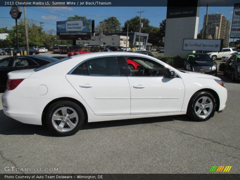 Summit White / Jet Black/Titanium 2013 Chevrolet Malibu LS