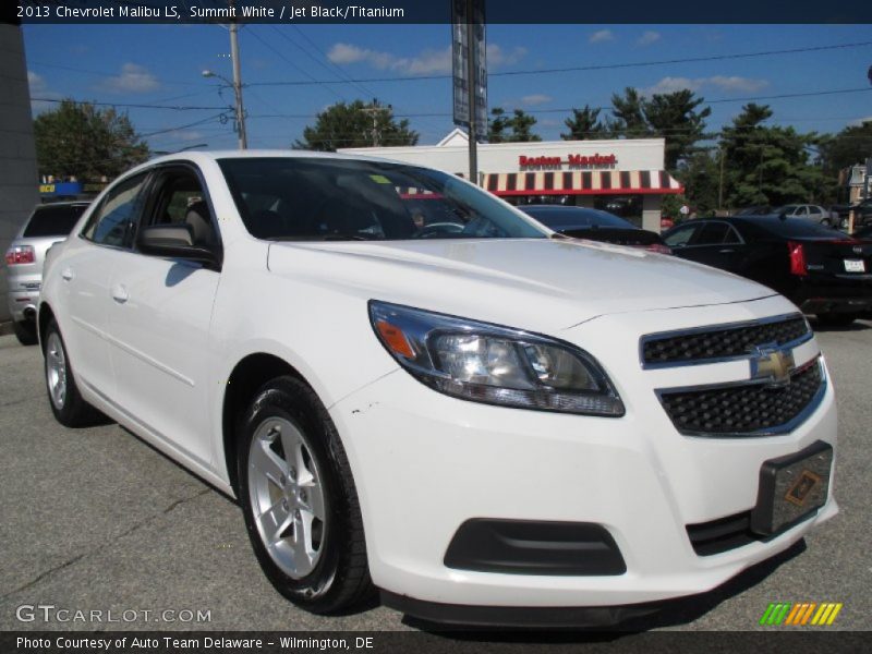 Summit White / Jet Black/Titanium 2013 Chevrolet Malibu LS
