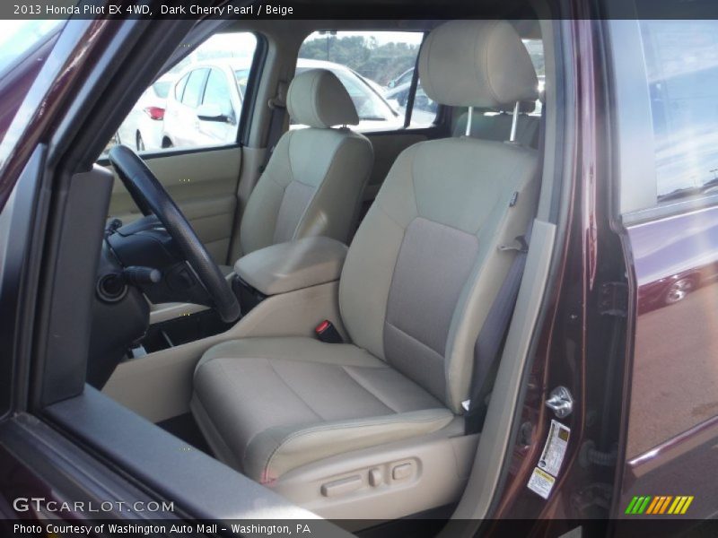 Dark Cherry Pearl / Beige 2013 Honda Pilot EX 4WD