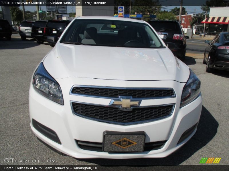 Summit White / Jet Black/Titanium 2013 Chevrolet Malibu LS