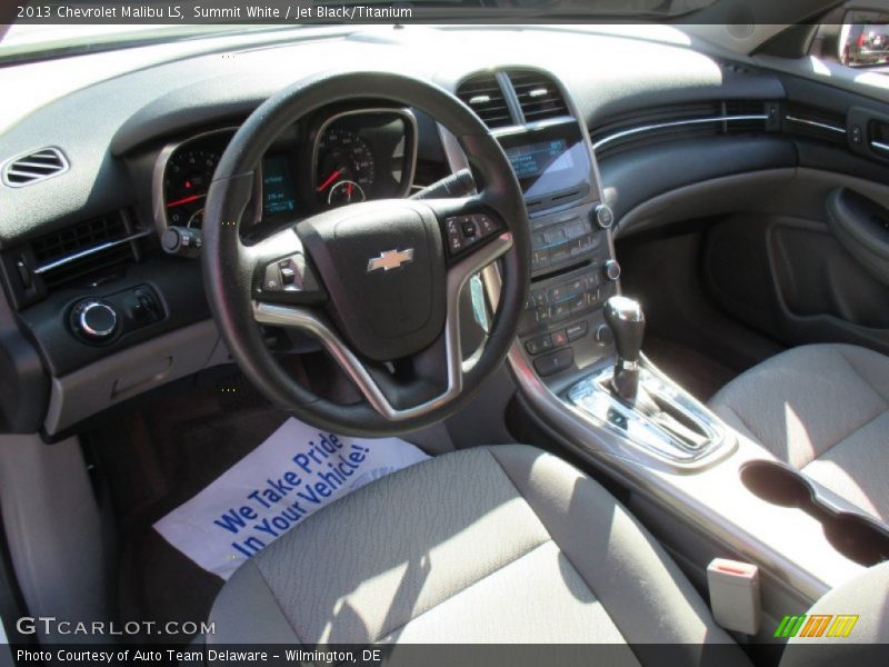 Summit White / Jet Black/Titanium 2013 Chevrolet Malibu LS