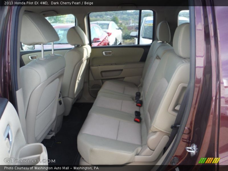 Dark Cherry Pearl / Beige 2013 Honda Pilot EX 4WD