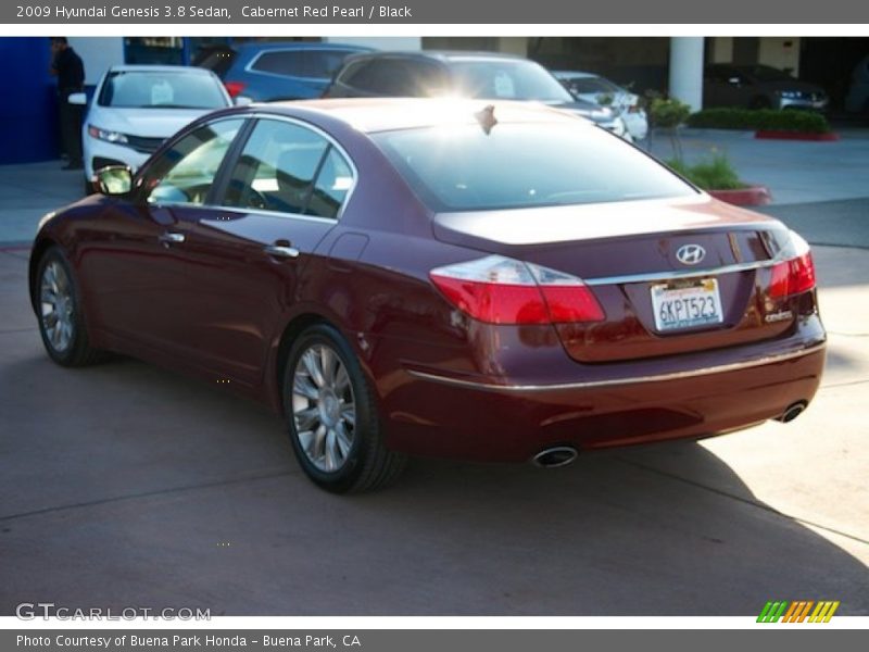 Cabernet Red Pearl / Black 2009 Hyundai Genesis 3.8 Sedan