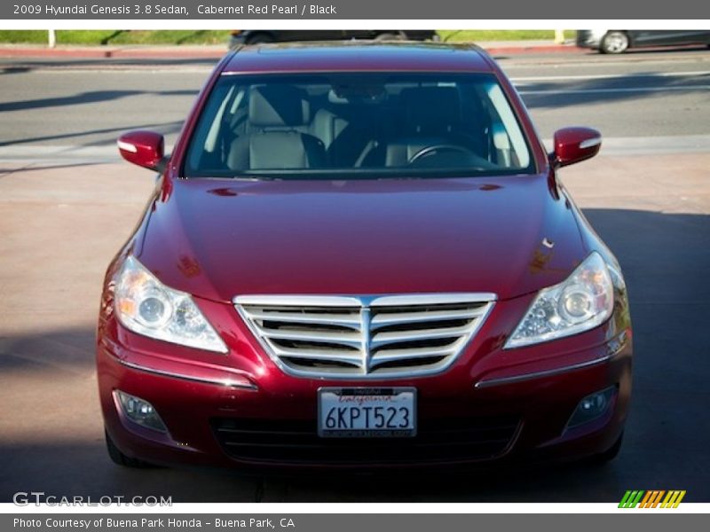 Cabernet Red Pearl / Black 2009 Hyundai Genesis 3.8 Sedan