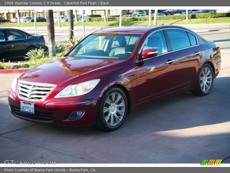Cabernet Red Pearl / Black 2009 Hyundai Genesis 3.8 Sedan