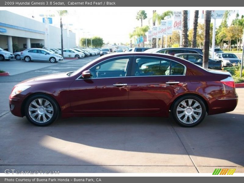Cabernet Red Pearl / Black 2009 Hyundai Genesis 3.8 Sedan